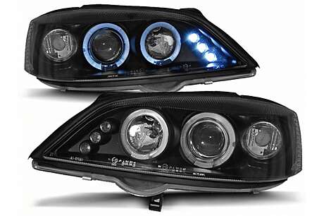 Angel Eyes Headlights suitable for Opel Astra G (02.1998-02.2004) Black