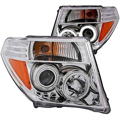 Headlights Chrome Angel Eyes Anzo 111112 Nissan Pathfinder 2005-2007 / Nissan Frontier 2005-2008 