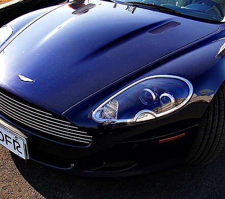 Chrome headlight covers IDFR 1-AM001-01C for Aston Martin DB9 2003-2008